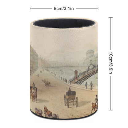 Custom Pen Holder | Personalized Leather Pencil Cup for Desk & Office