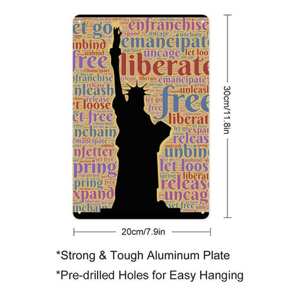 Custom Vertical Aluminum Sign: Durable, UV-Printed Personalized Metal Art (30x20cm)