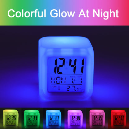 Custom Color Changing Alarm Clock - Personalized LED Photo Cube