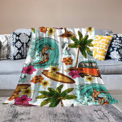 Custom Anti-Pilling Flannel Blanket | Personalized 330g Soft Throw