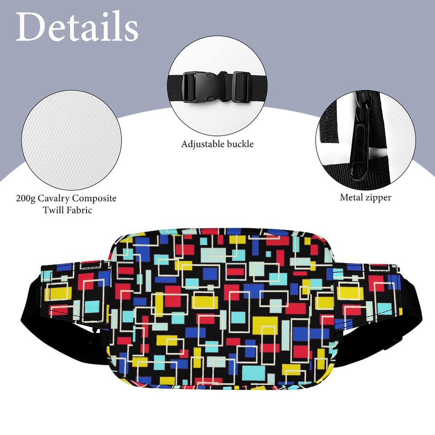 Custom Fanny Pack with Photo | Personalized Dual-Pocket Waist Bag