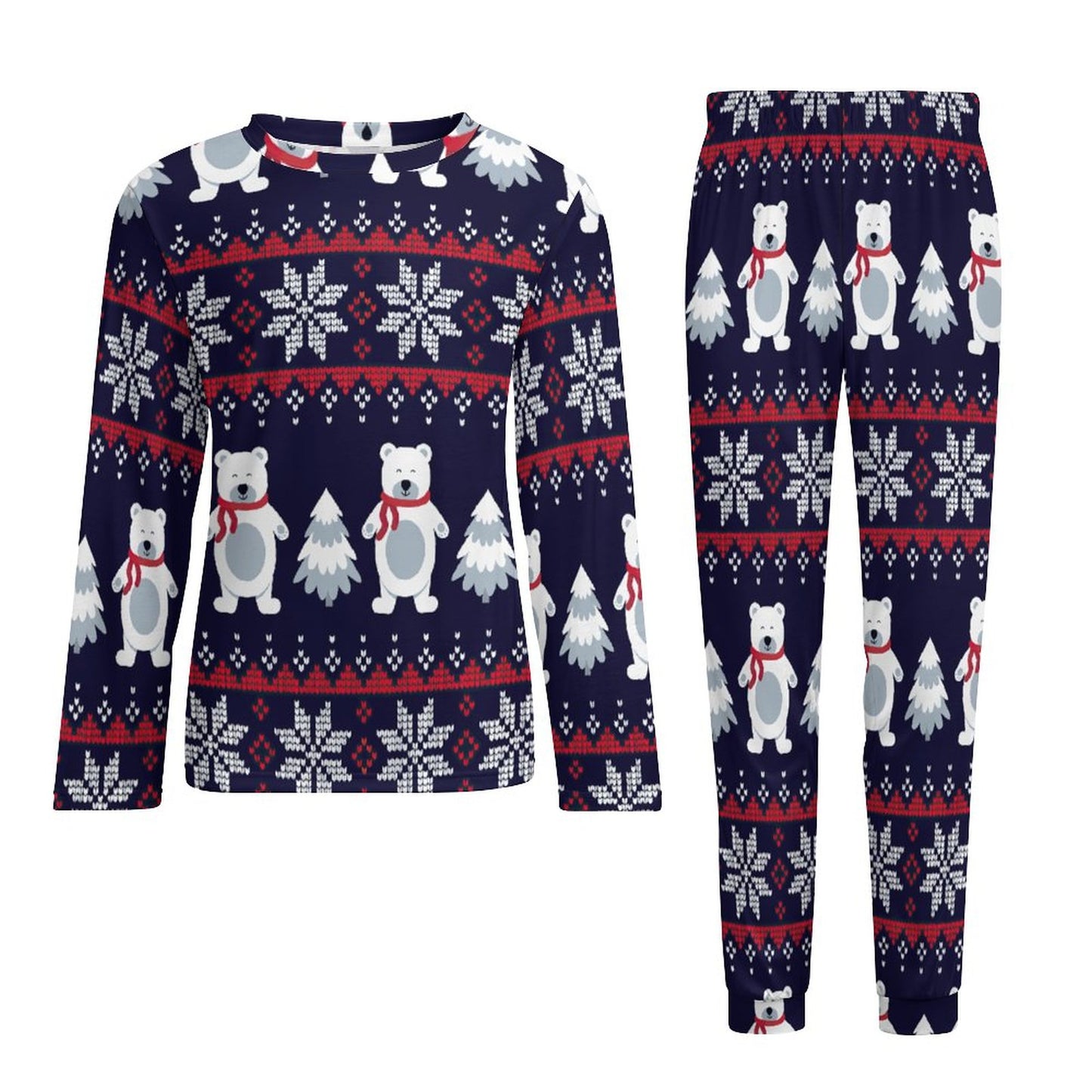 Custom Men's Soft Pajama Set | Long Sleeve Lounge Sleepwear (S-6XL)