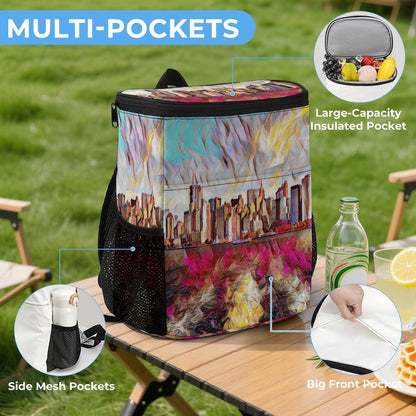 Personalized Insulated Cooler Backpack with Full-Print Custom Design