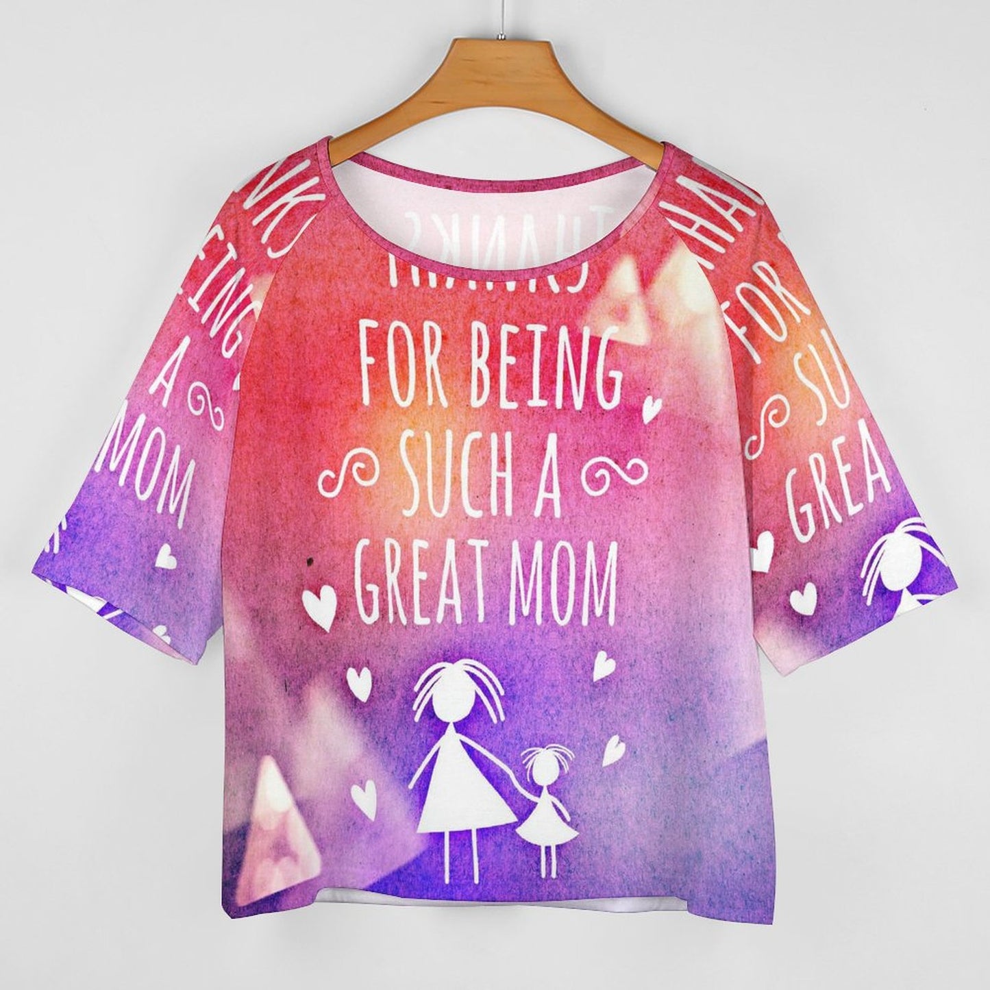 Custom Boat Neck T-Shirt | All-Over Print Women's Loose Top