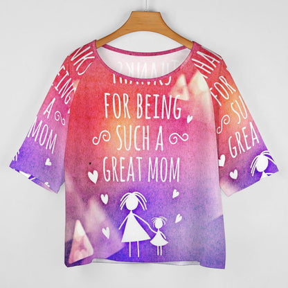 Custom Boat Neck T-Shirt | All-Over Print Women's Loose Top