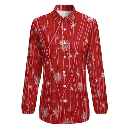Custom Vintage V-Neck Blouse | Lantern Sleeve Boho Top (S-3XL)