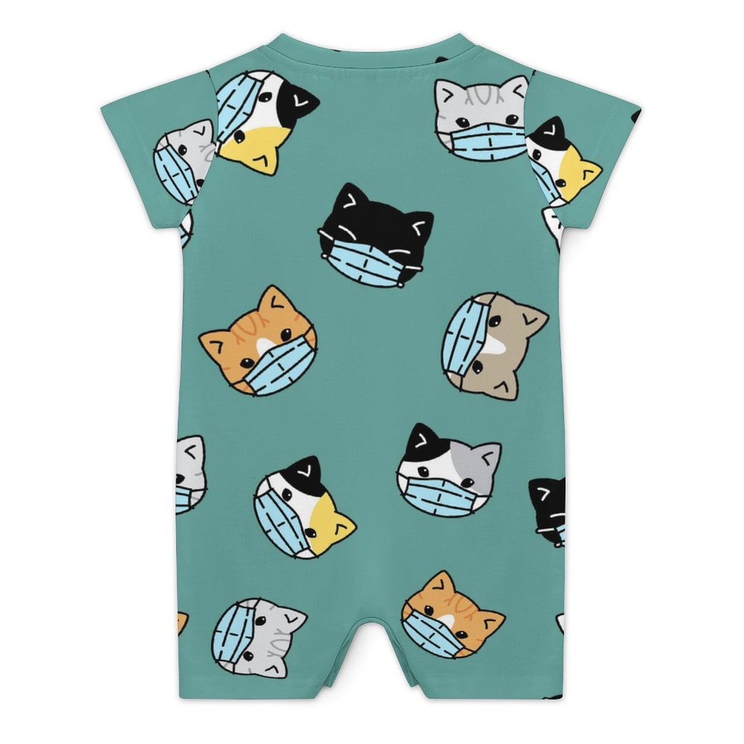 Custom Printed Cotton Baby Bodysuit with Easy-Change Snaps