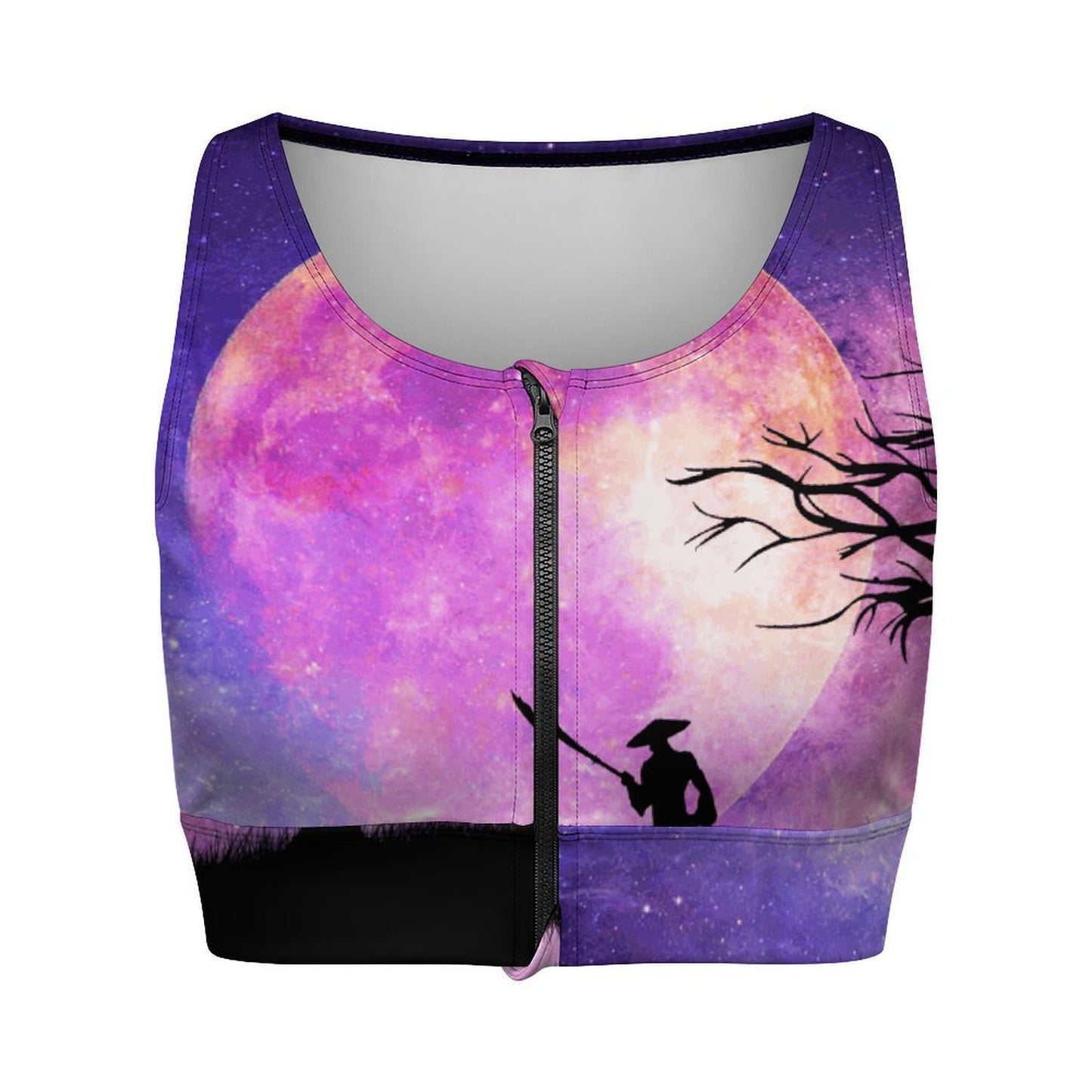 Custom Yoga Zipper Tank | Personalized Performance Crop Top