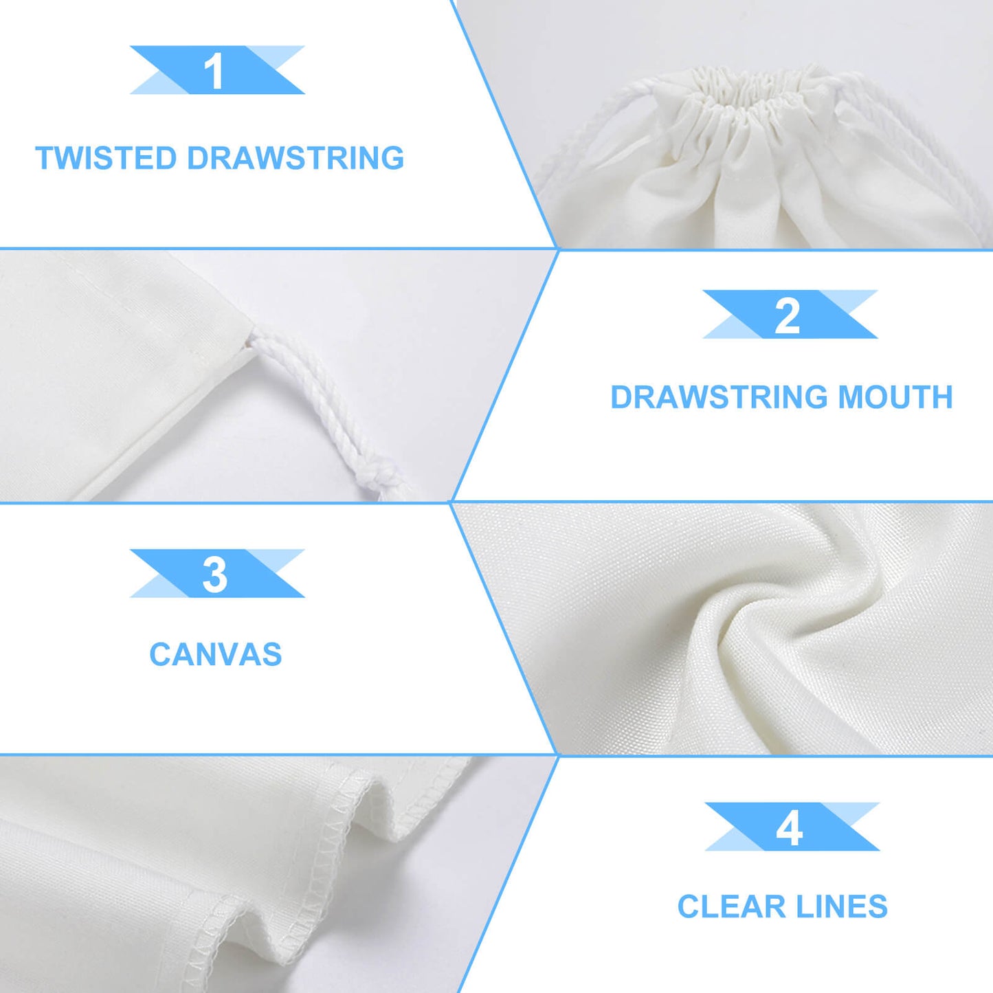 Custom Canvas Drawstring Pouch: Reusable Cotton Storage Bag