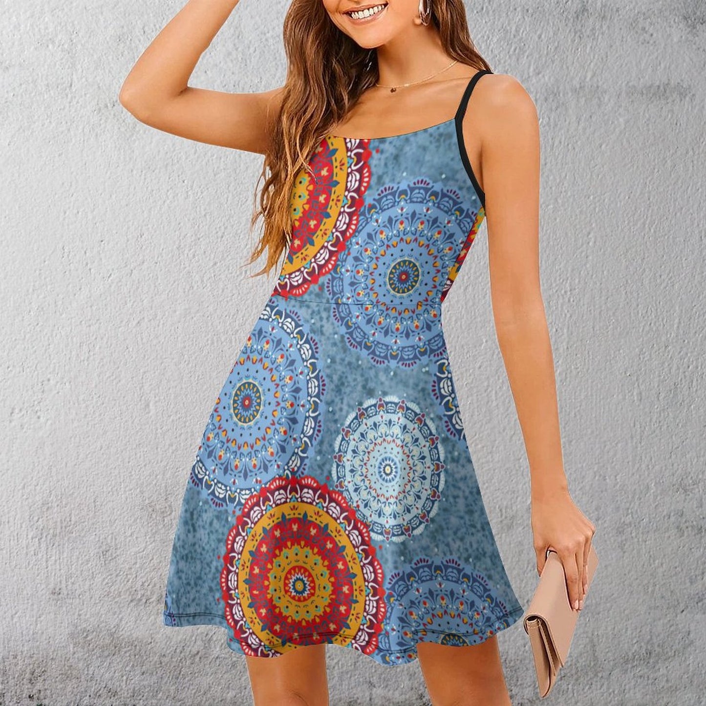 Custom Adjustable Spaghetti Strap Skater Dress | Fit & Flare Cami