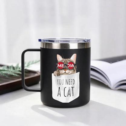 Custom 12oz Stainless Steel Insulated Mug with Double-Sided Print