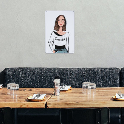 Custom Vertical Aluminum Sign | Personalized Portrait Metal Art