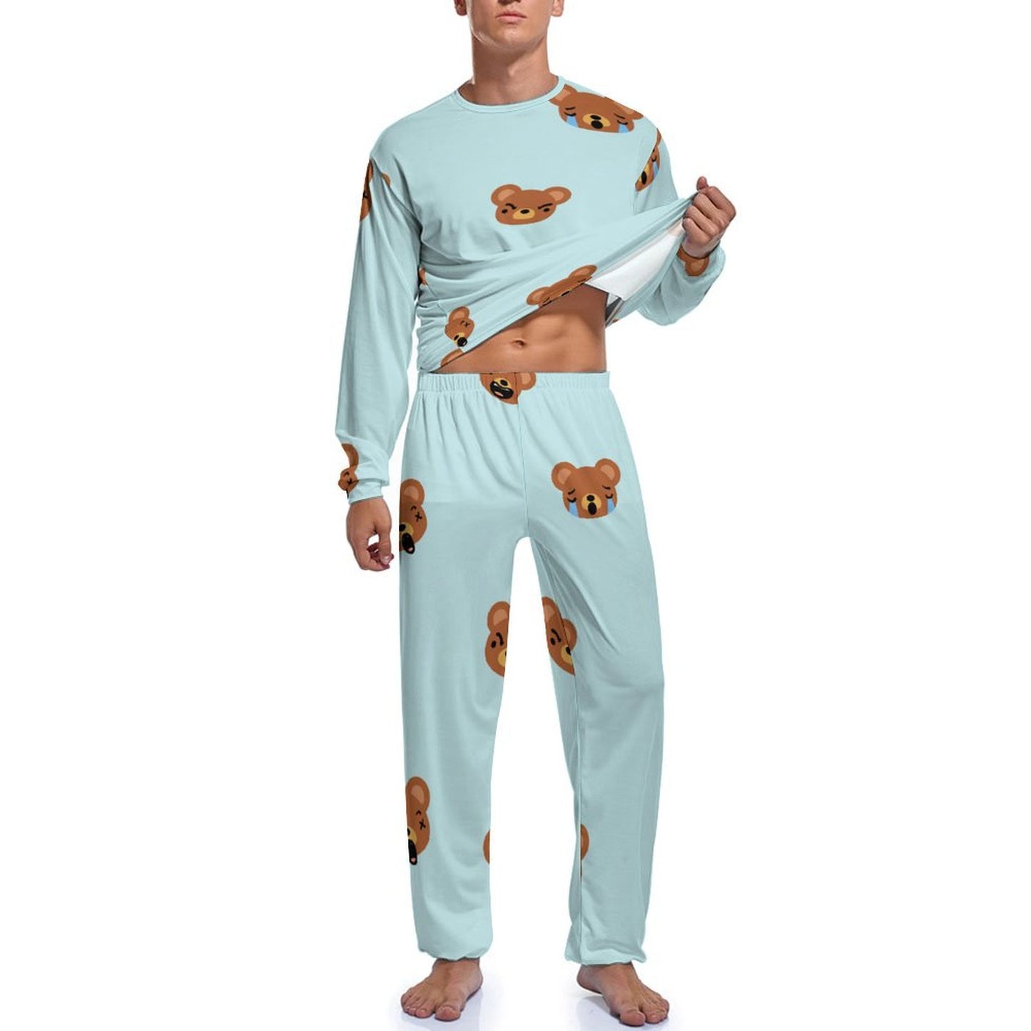 Custom Men's Jogger Pajama Set | Personalized Milk Silk Lounge