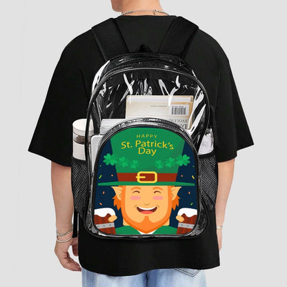 Personalized Clear Backpack with Side Mesh Pocket and Custom UV Print