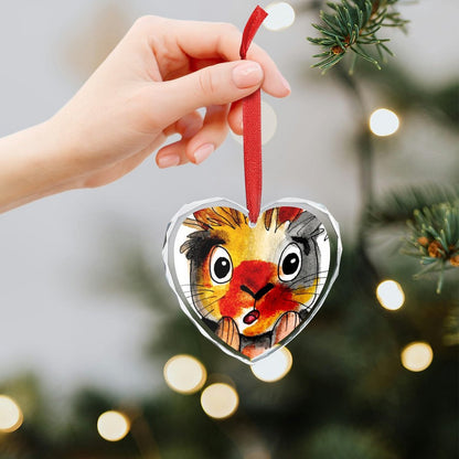 Custom Crystal Glass Heart Ornament | Personalized Photo Keepsake
