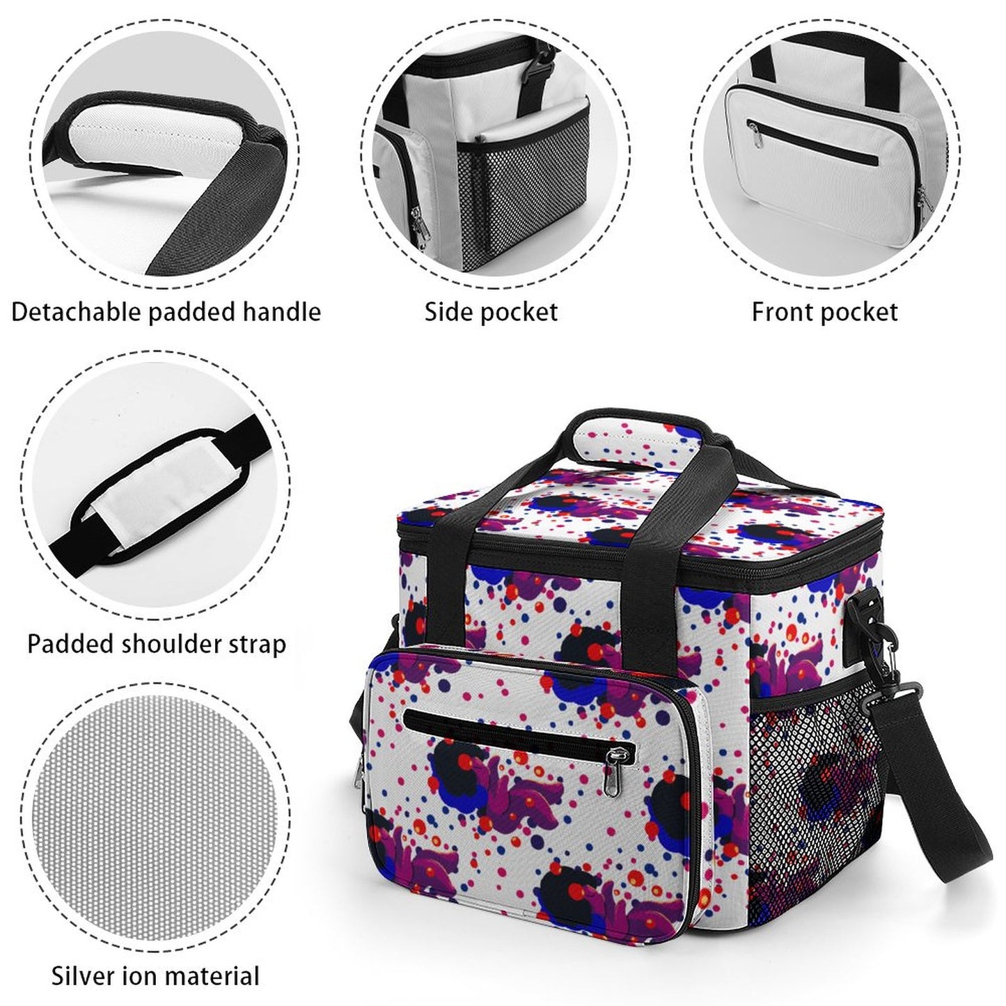 Custom Large Insulated Cooler Tote: 22L Camping Picnic Bag