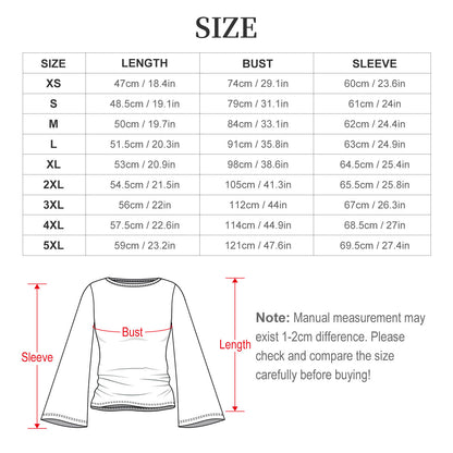 Custom Printed Boat Neck Flare Sleeve Blouse