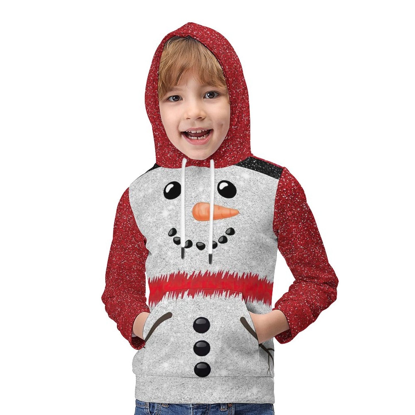Custom Kids Brushed Fleece Hoodie | Soft Warm Pullover (Age 6-12)