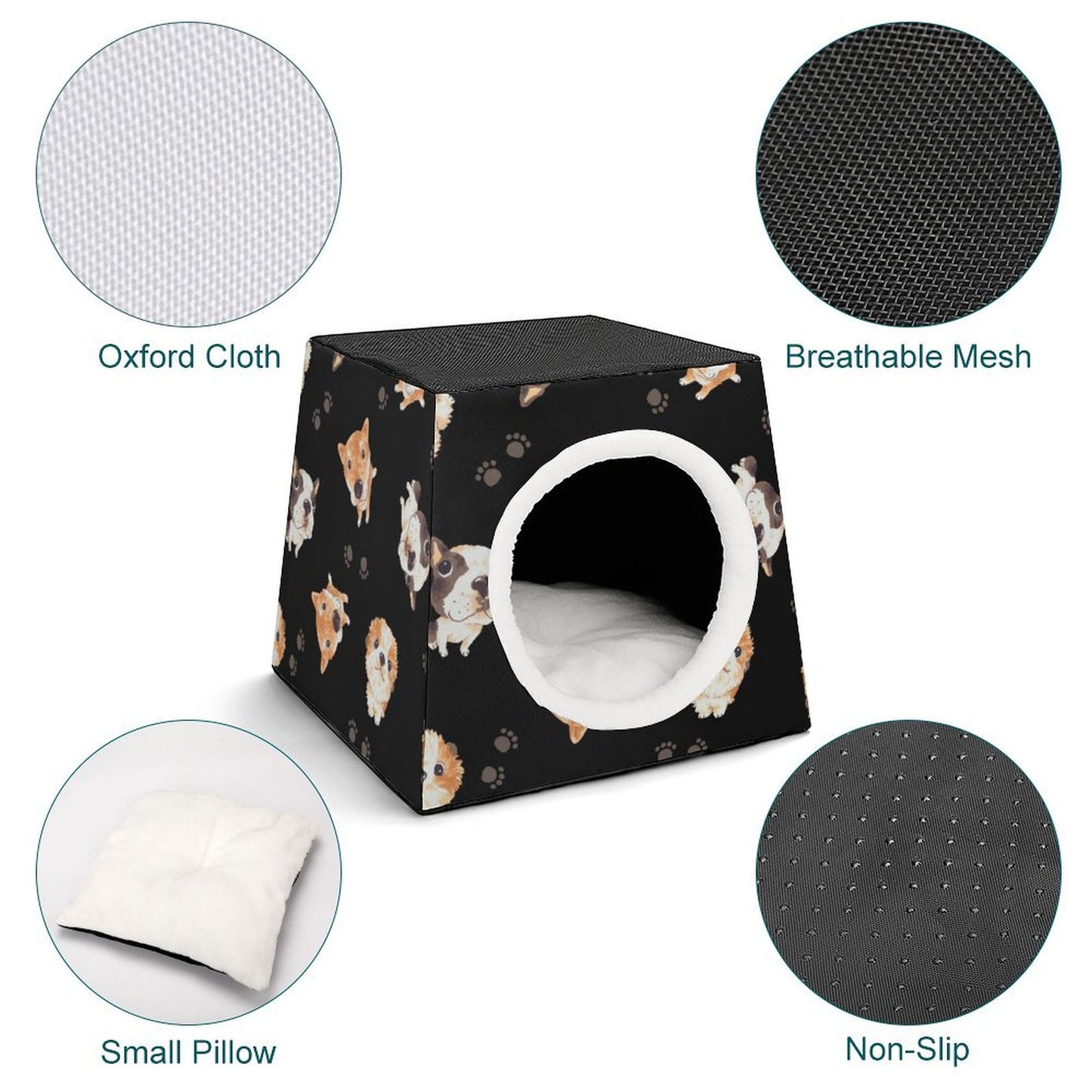 Custom Pet Bed | Personalized Cat & Small Dog Cave Bed