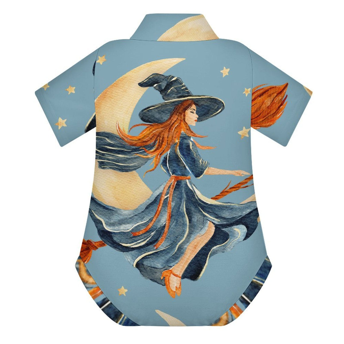 Custom Baby Polo Romper with Snap Closure