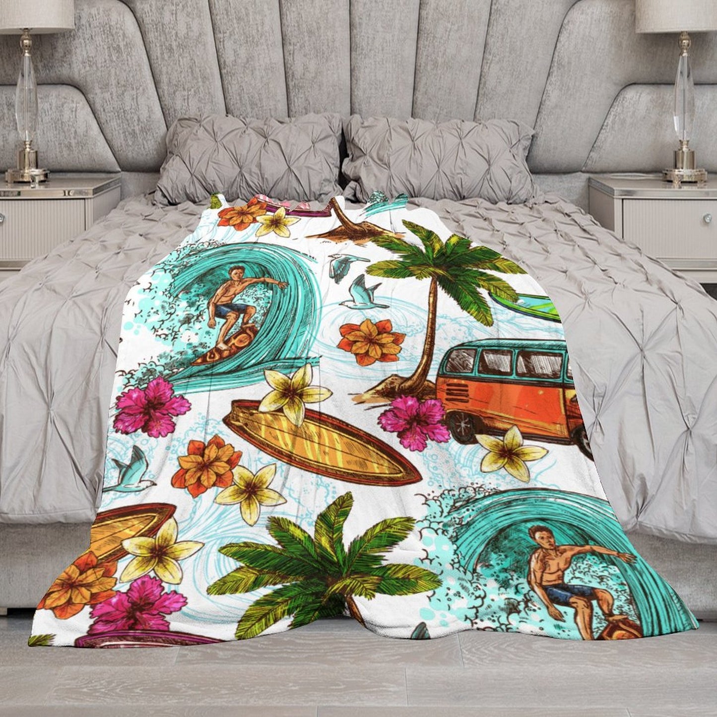 Custom Anti-Pilling Flannel Blanket | Personalized 330g Soft Throw