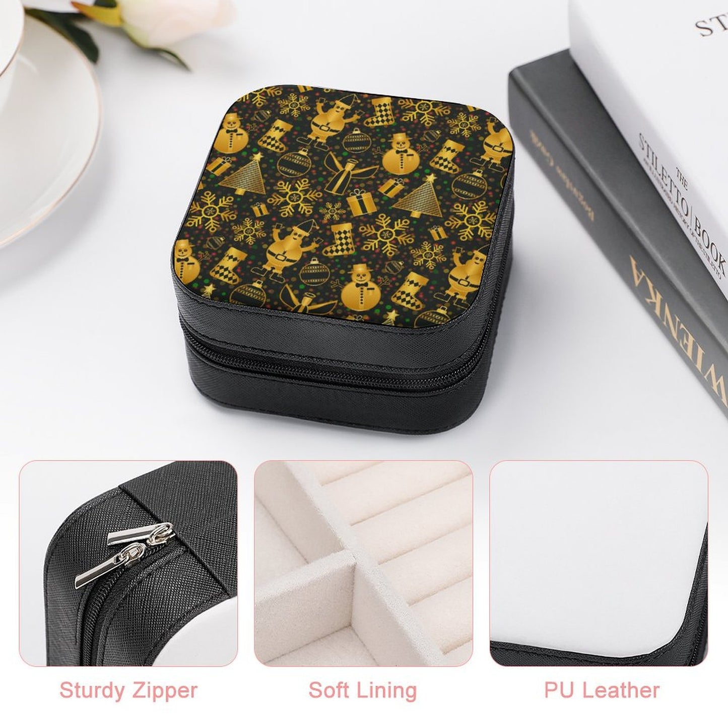 Personalized Jewelry Travel Case | Custom PU Leather Box for Her