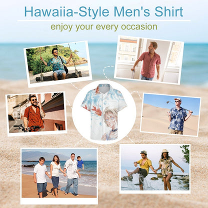 Custom All-Over Print Men's Shirt | Personalized Short Sleeve Button-Down