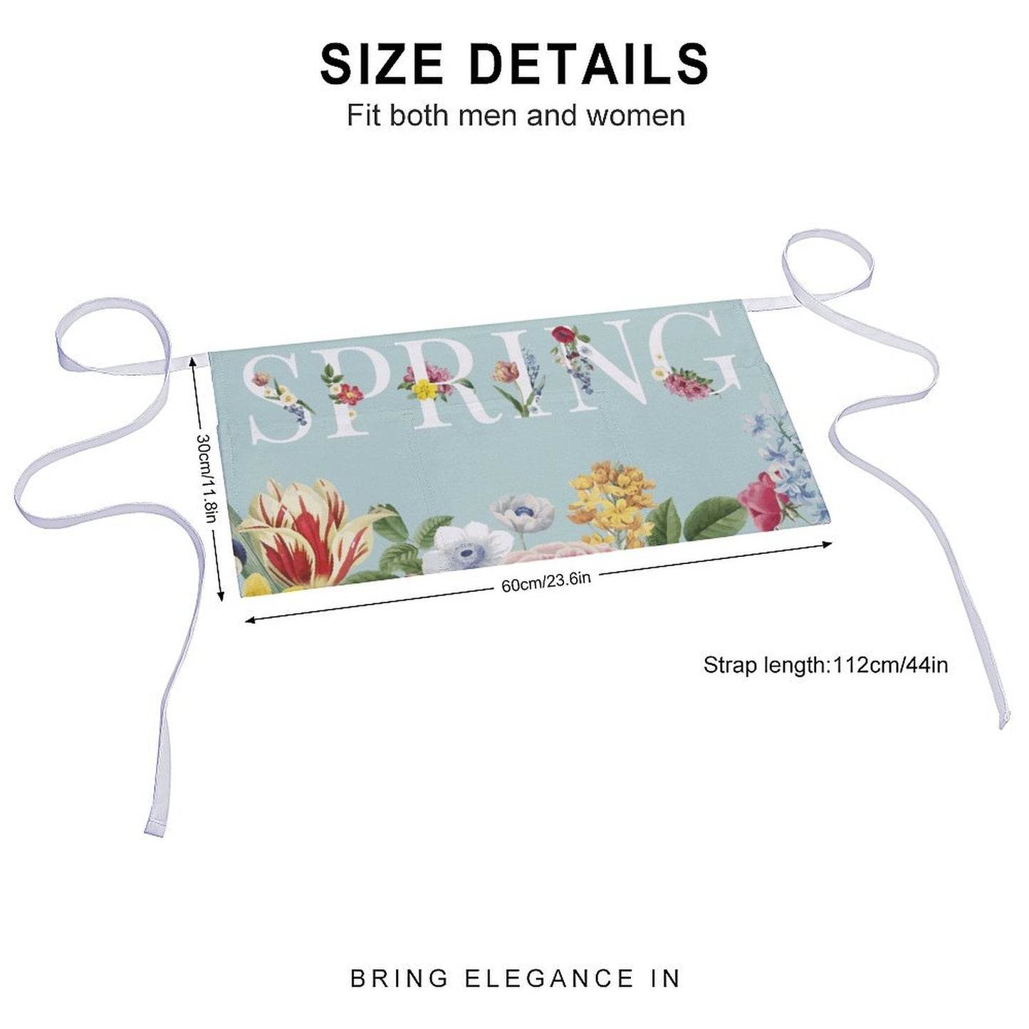 Custom Waist Apron with Pockets | Personalized Server & Barista Apron