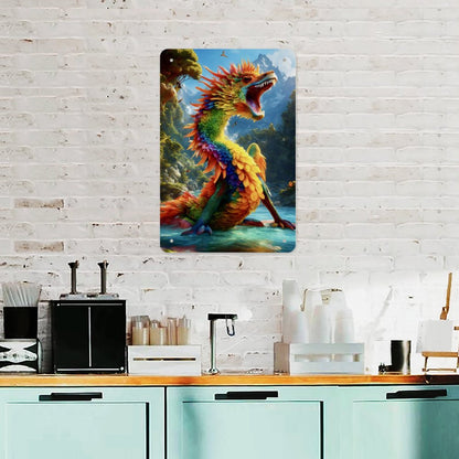Custom Vertical Folded Edge Tin Sign: Durable UV-Printed Art for Any Space (30x20cm)
