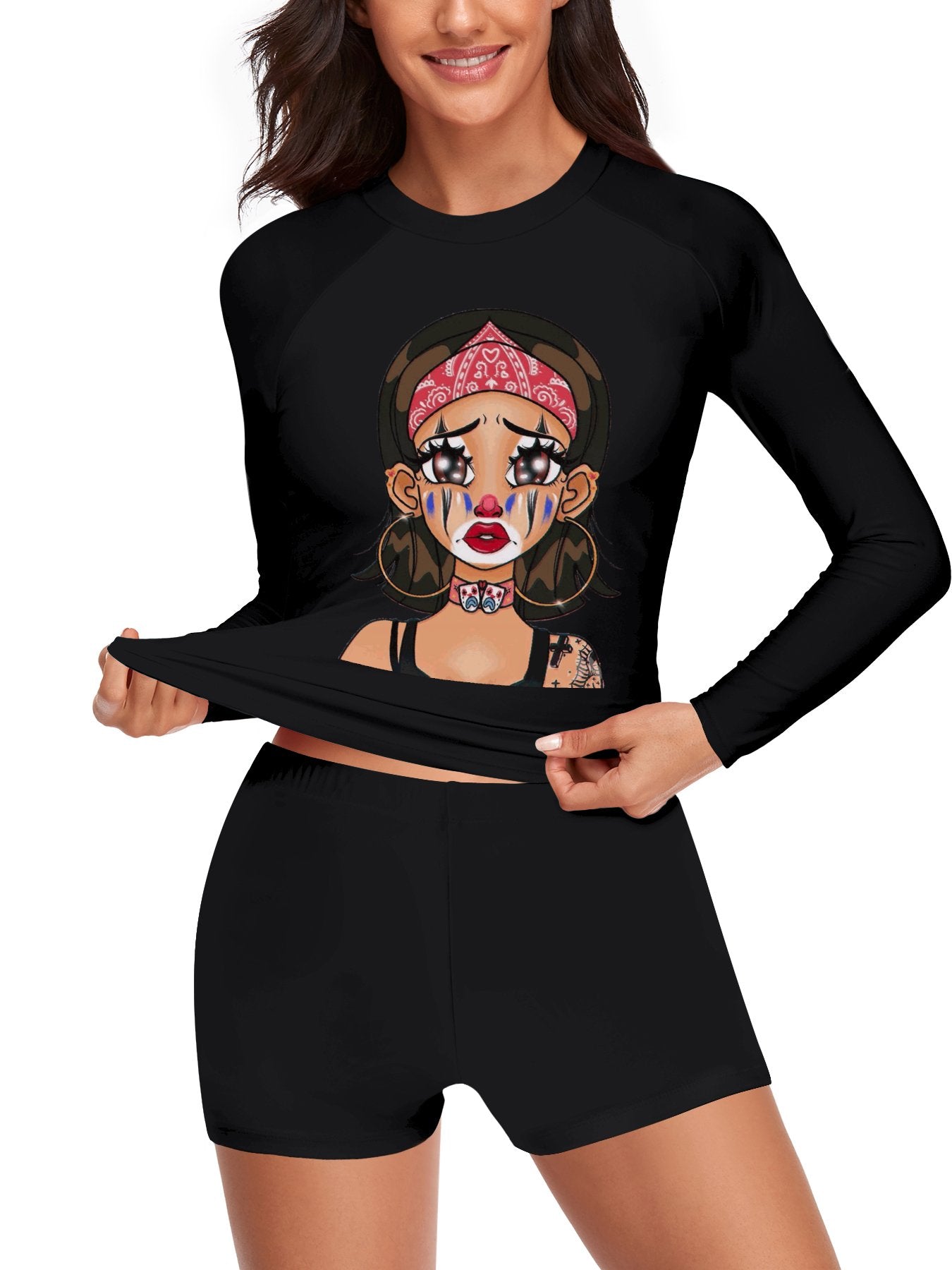 Custom Women's Rash Guard Set | Personalized Long Sleeve Swimsuit