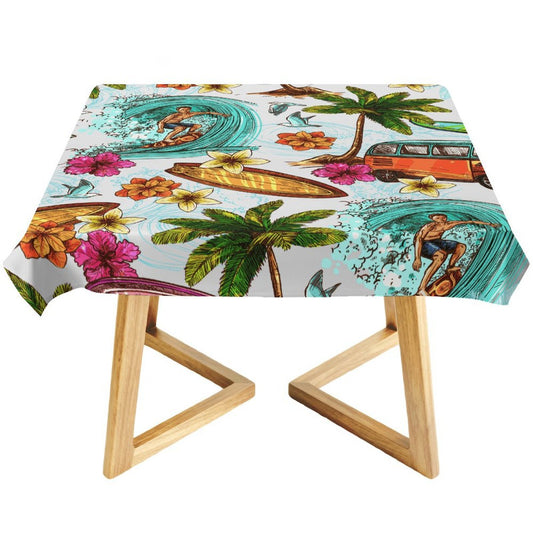 Custom Square Tablecloth | Waterproof Oxford Table Cover