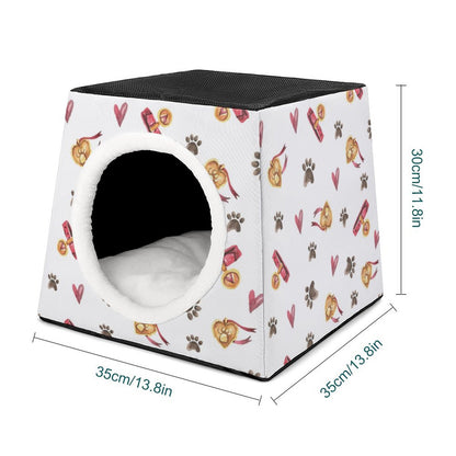 Custom Space Capsule Cat Bed | Personalized Enclosed Dog Cave