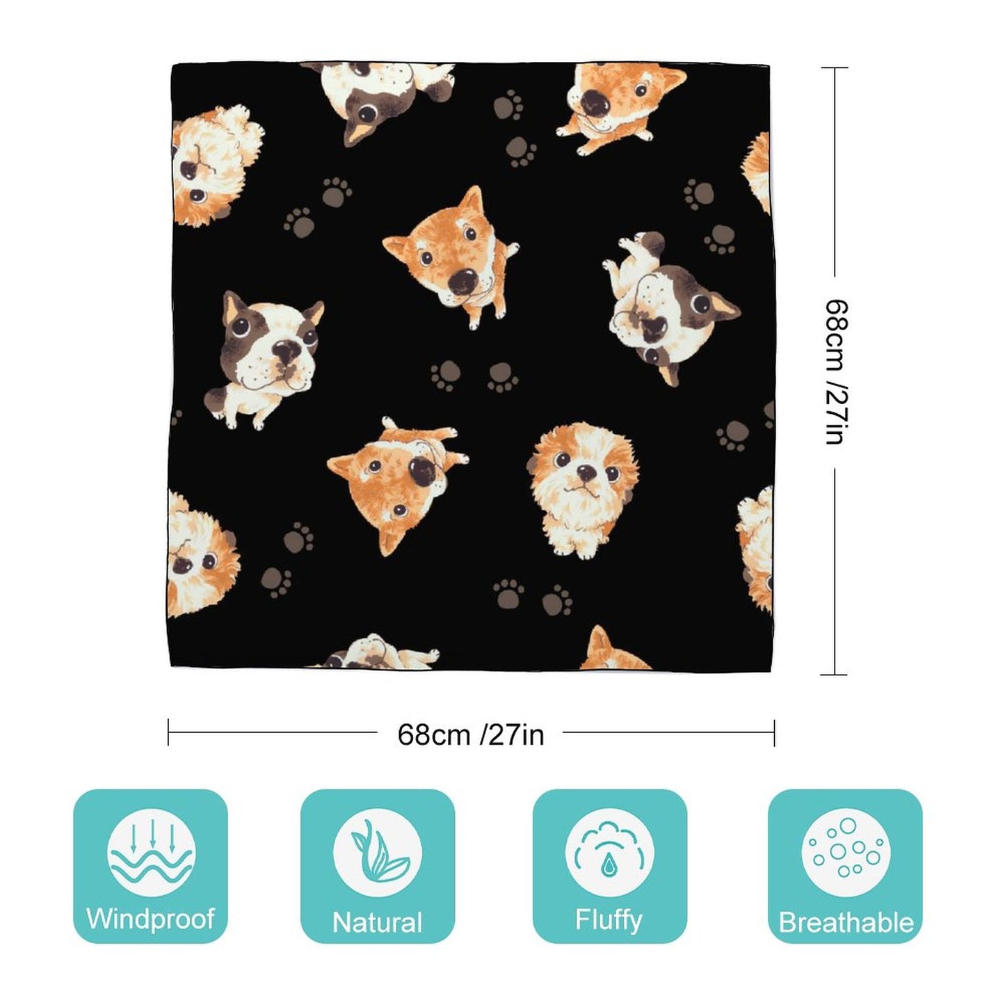 Custom Printed Scarf | Personalized Photo & Logo Silk-Feel Scarf