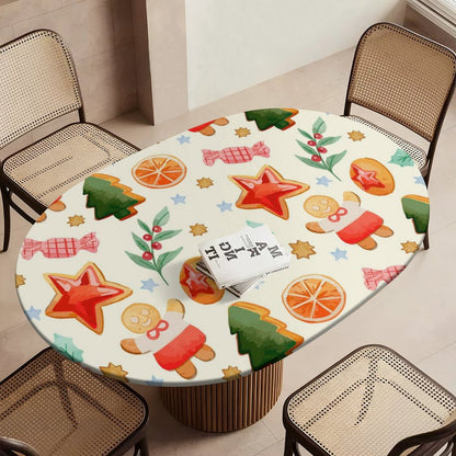 Custom Fitted Oval Tablecloth | Personalized Waterproof Table Cover