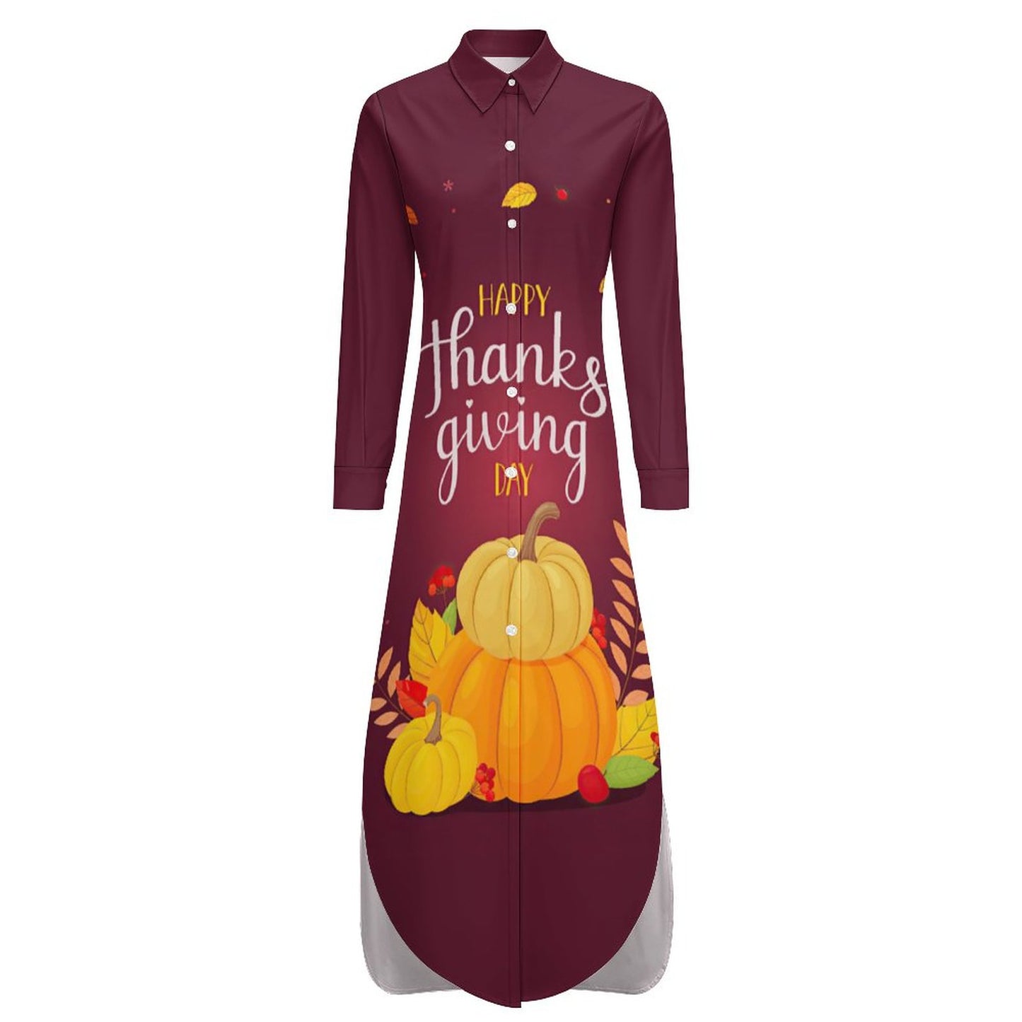 Custom Shirt Dress | Personalized Long Sleeve Button-Down