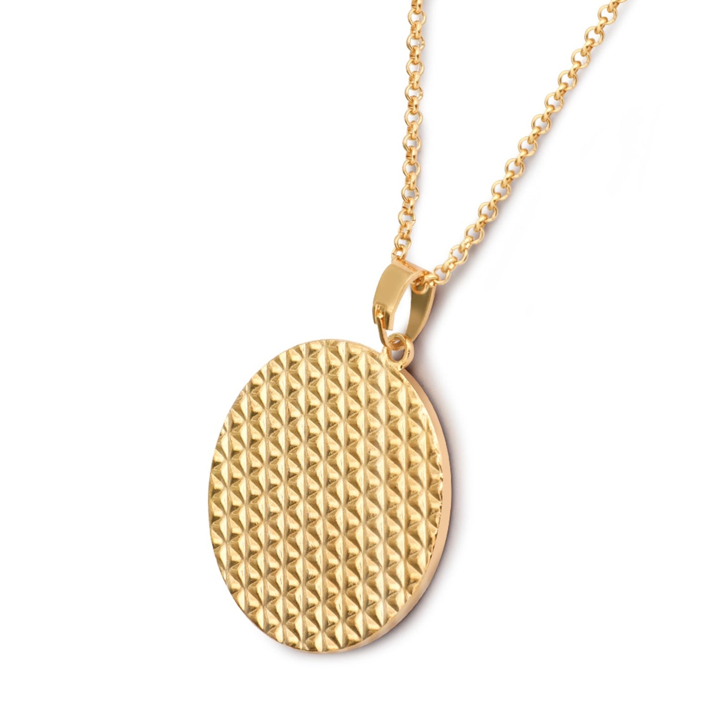 Custom Rhinestone Photo Pendant Necklace