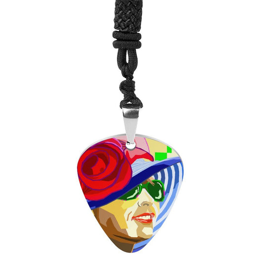 Custom Guitar Pick Pendant Necklace