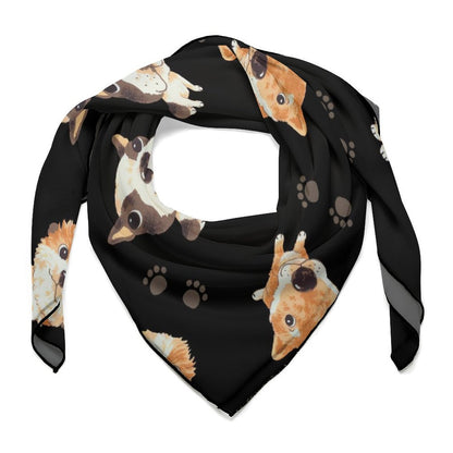 Custom Printed Scarf | Personalized Photo & Logo Silk-Feel Scarf