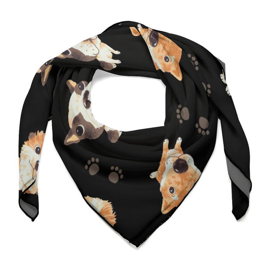 Custom Printed Scarf | Personalized Photo & Logo Silk-Feel Scarf