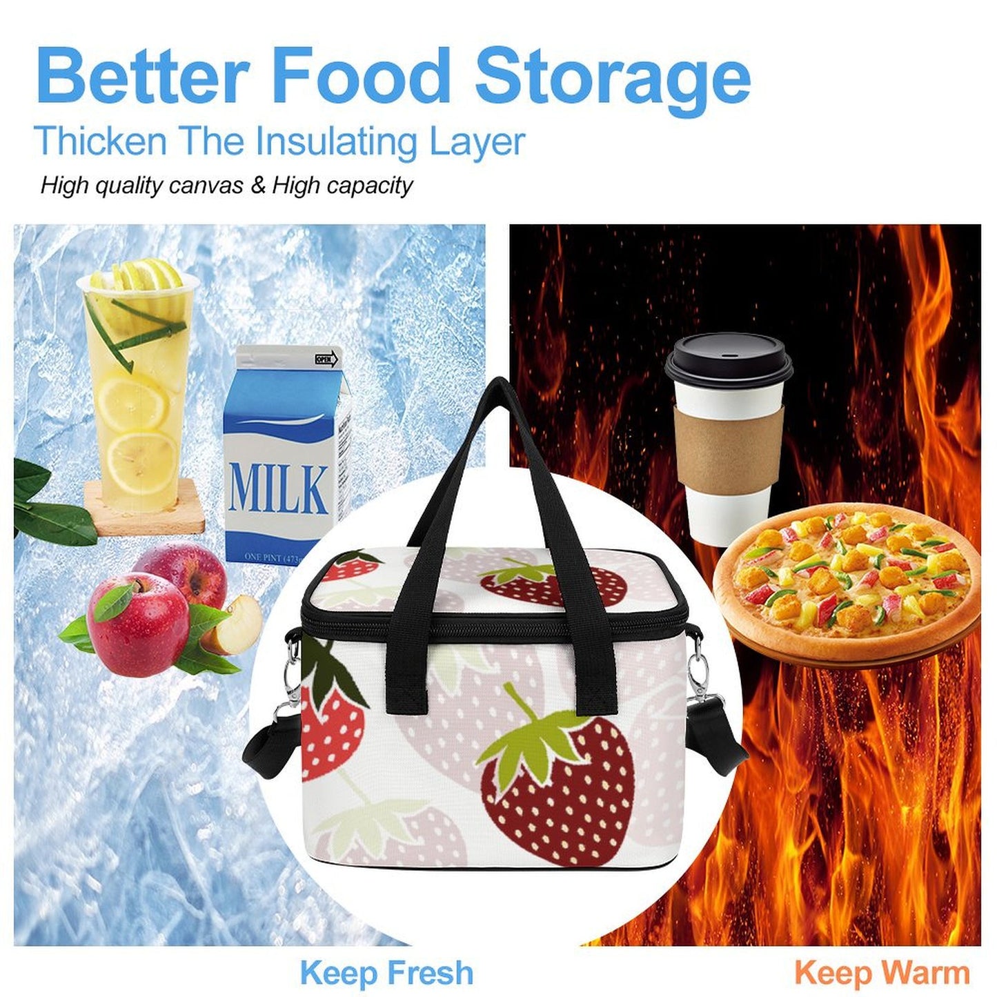 Custom Insulated Lunch Bag | Personalized Cooler Tote with Your Photo