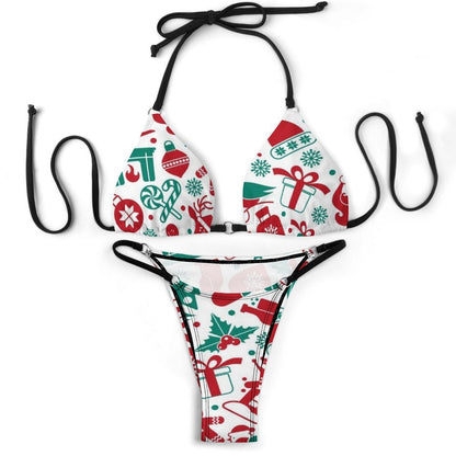 Custom Halter Bikini Set | Personalized Photo Swimwear