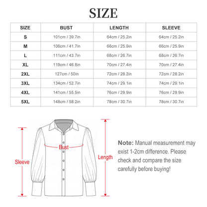 Custom Satin Lantern Sleeve Blouse for Women with Personalized Print