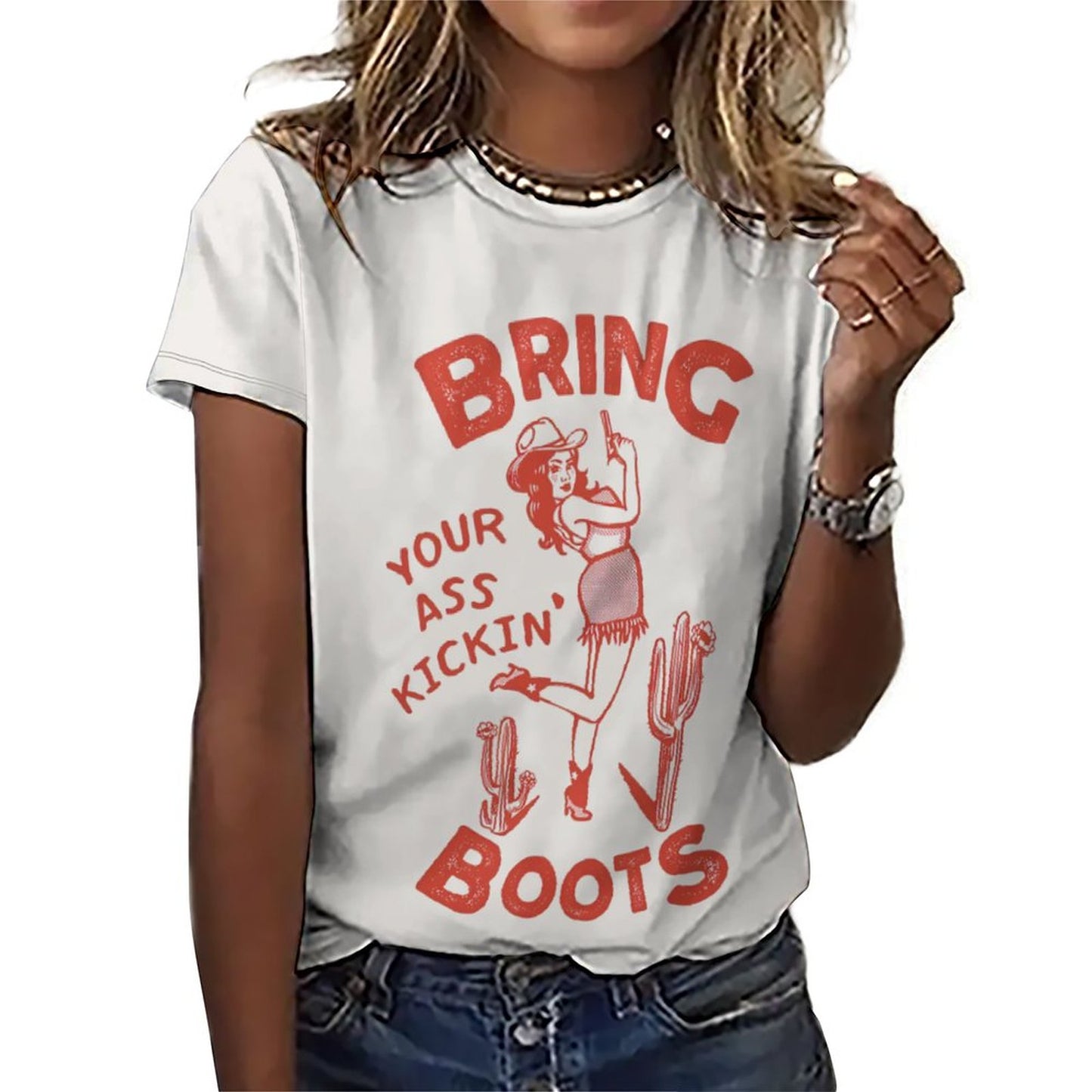 Custom All-Over Print Women's Relaxed Fit T-Shirt