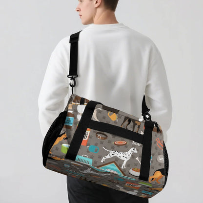 Personalized Weekender Duffel Bag with Custom Print and Adjustable Shoulder Strap