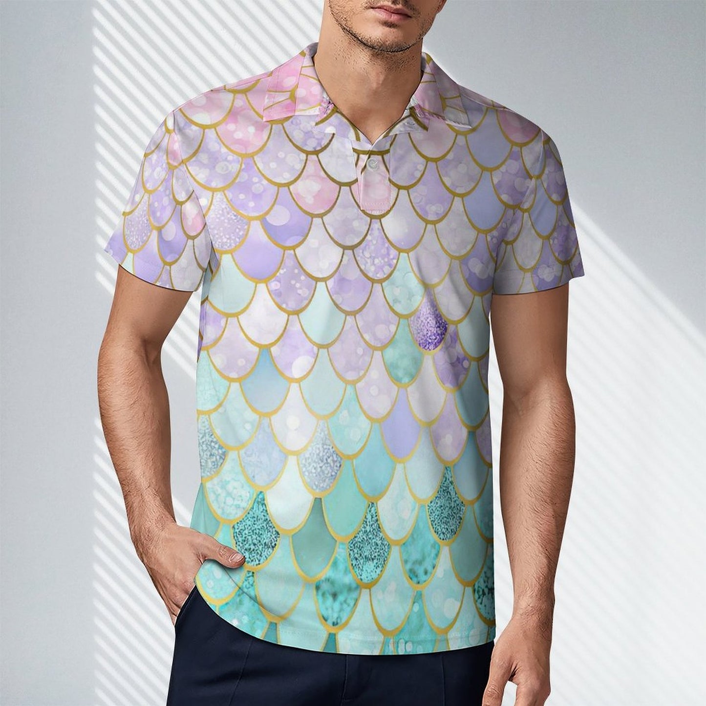 Custom All-Over Print Cotton Polo Shirt | Personalized DTG Printing