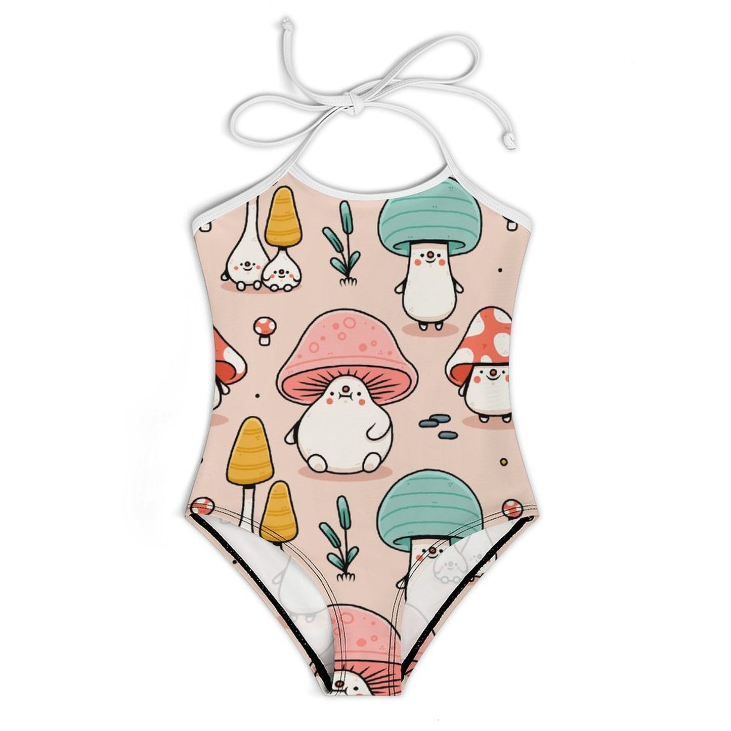 Custom Kids' Tie-Strap Swimsuit | Personalized Girls' One-Piece
