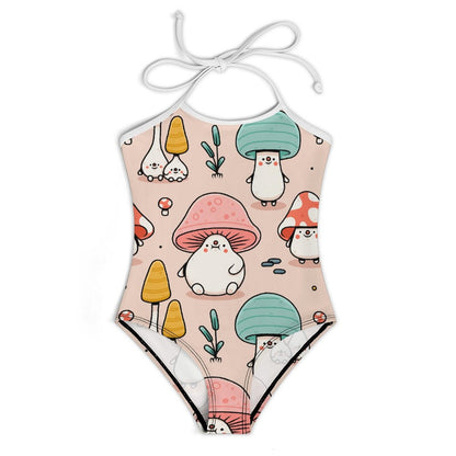 Custom Kids' Tie-Strap Swimsuit | Personalized Girls' One-Piece