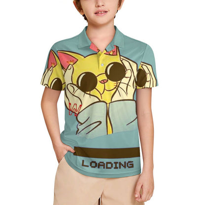 Custom Kids UPF 50+ Polo Shirt | Personalized Cooling Ice Silk Tee