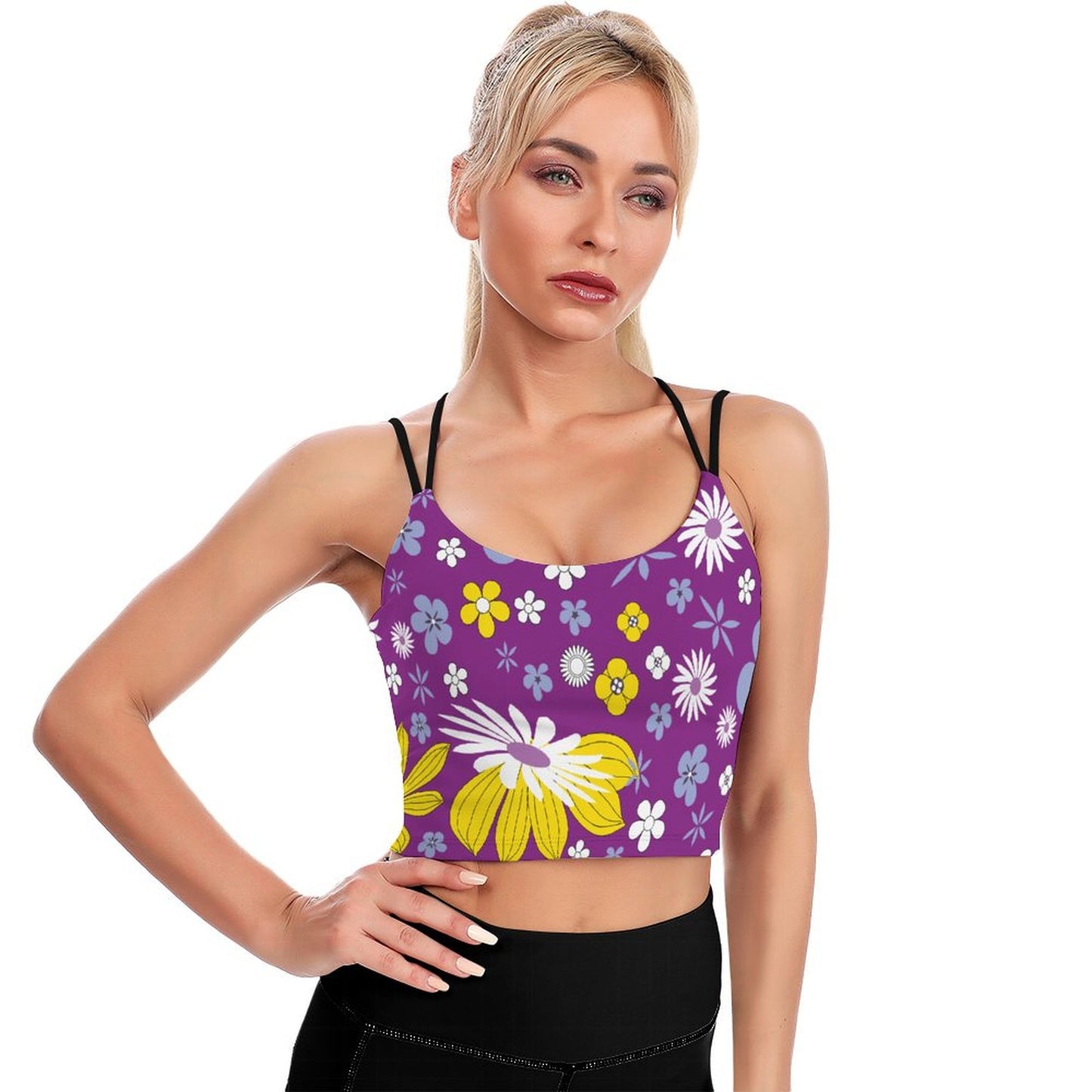 Custom Yoga Crop Top | Personalized Performance Fitness Top with Pads