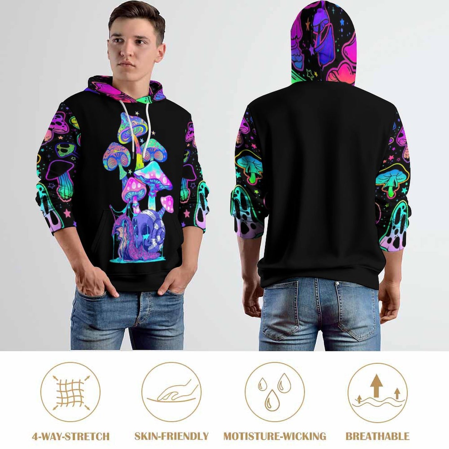 Custom All-Over Print Hoodie | Design Your Own French Terry Sweatshirt